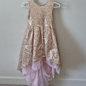 Trish Scully Sparkling Gold Sequin Birthday Dress